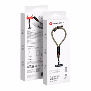 FORCELL F-DESIGN R10X40 rokas telefona siksniņa ar regulējamu garumu (maks. 20cm cilpā) zaļa rozā violeta