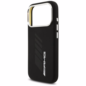 Силиконовый чехол AMG Oversize Rhombs MagSafe для iPhone 17 Pro (чёрный)