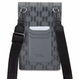 KARL LAGERFELD universal bag for mobile KLWBSAKHPKG (Saffiano Mono Ikonik) silver