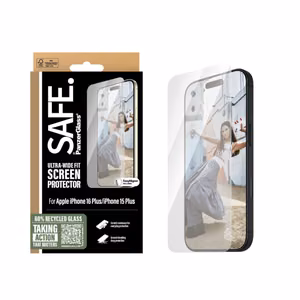 SAFE by PanzerGlass iPhone 16 Plus 6.7" aizsargstikls īpaši plats SAFE95877