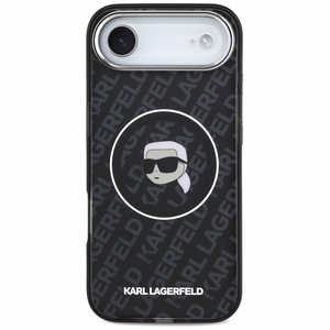 Karl Lagerfeld IML Karl Head Logo MagSafe maciņš, paredzēts iPhone 17 Air, melns