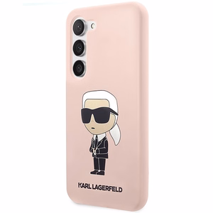 Karl Lagerfeld KLHCS23SSNIKBCP S23 S911 жёсткий чехол розовый/розовый Silicone Ikonik
