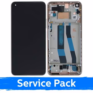 LCD Displejs Saderīgs ar Xiaomi Mi 11 Lite 4G (Lite 5G / Lite 5G NE) Ar Frame / Peach Rozā / (Service Pack)