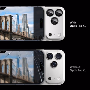 Spigen Optik Pro XL kameras stikls iPhone 17 Pro sudraba