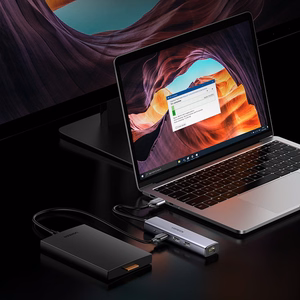 Ugreen CM475 daudzfunkcionāls sadalītājs USB 3.0 - 3x USB / Ethernet RJ-45 / USB Type-C PD - pelēks