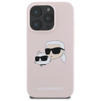 Viedtālruņa apvalks Karl Lagerfeld Silikona Nauble Heads Print MagSafe iPhone 16 Pro Max - rozā