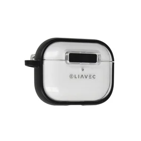 Liavec SlideLock Case for Apple AirPods Pro 3 transparent-black