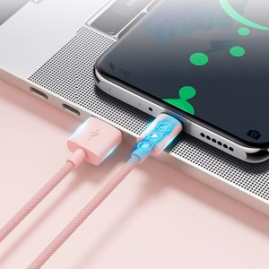USB kabelis Joyroom S-1030M13 rozā Lightning 100cm