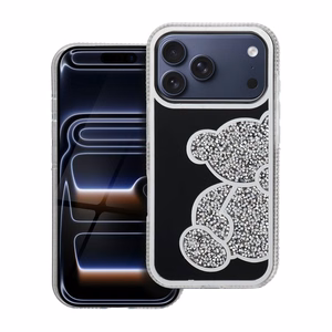 TEDDY BEAR viedtālruņa apvalks IPHONE 17 Pro sudraba