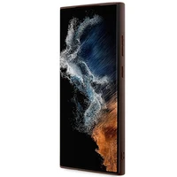 Guess GUHCS23LG4GFBR S23 Ultra S918 brūns/brūns cietais apvalks 4G Metāla Zelta Logotips