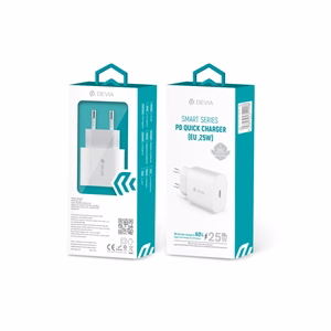 Devia sienas lādētājs Smart PD 25W 1x USB-C balts