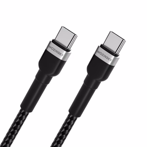 Wozinsky WNBCC1 USB-C / USB-C PD 65W kabelis 1m - melns