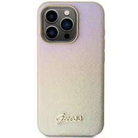 Guess GUHCP15XPSAIRSD iPhone 15 Pro Max 6.7" ciets apvalks Saffiano Iridescent Script - zelts
