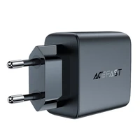 Ātrais GaN 35W PD lādētājs 2x USB C Acefast A49 - melns