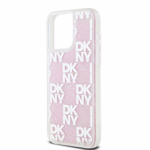 DKNY DKHCP15XLCPEPP iPhone 15 Pro Max6.7" rozā maciņš Liquid Glitter Multilogo