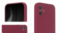 Mīksts pieskārienu Mag apvalks iPhone 12 6,1" bordo