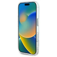 Karl Lagerfeld IML Metal Choupette Head magnētiskais viedtālruņa apvalks iPhone 16 Plus - balts