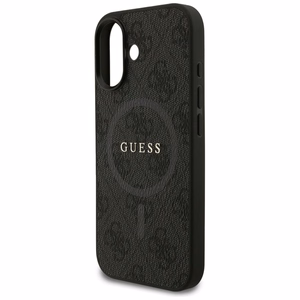 Guess 4G gredzena klasiskā logotipa magnētiskais viedtālruņa apvalks iPhone 17 - melns