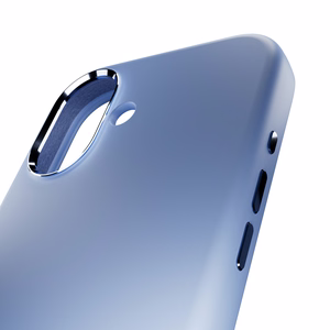 Чехол Puro Icon Mag Pro Liquid Silicone для iPhone 17, совместимый с MagSafe, с защитой камеры и алюминиевыми кнопками - синий