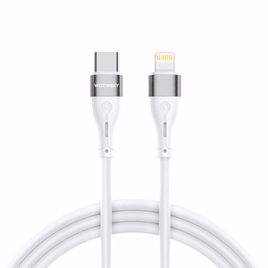 Wozinsky WSTCL1 Lightning / USB-C PD 27W kabelis 1m - balts
