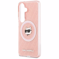 Karl Lagerfeld IML Repeated Choupette MagSafe Maciņš for Samsung Galaxy S26 Plus - rozā