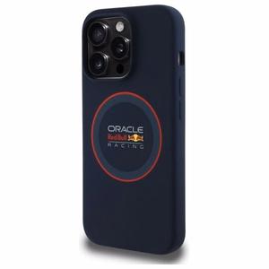 RED BULL viedtālruņa apvalks IPHONE 14 Pro saderīgs ar MagSafe RBHMP14L24SIILVR (Silikona sarkans gredzens) tumši zila