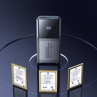 Joyroom JR-PBF19 22.5W 10000mAh portatīvais lādētājs ar diviem iebūvētiem kabeļiem - melns