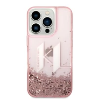 Karl Lagerfeld KLHCP14LLBKLCP iPhone 14 Pro 6.1 "rozā / rozā cietais apvalks Liquid Glitter Big KL