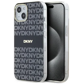 DKNY IML mono un svītru magnētiskais viedtālruņa apvalks iPhone 15/14/13 - melns
