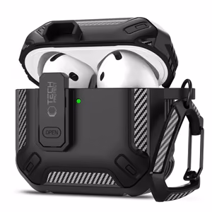 Tech-Protect Carbonox viedtālruņa apvalks AirPods 4 - melns