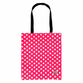 Iepirkumu soma Wonder raksts 2 rozā ar punktiem