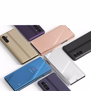 Viedtālruņa apvalks Clear View Case Samsung Galaxy A14 atverams apvalks zils