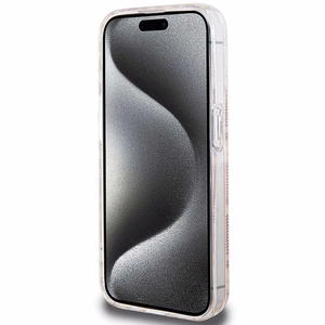 Guess IML GCube MagSafe viedtālruņa apvalks iPhone 15 Pro Max - rozā