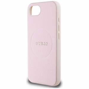 Guess Grained Ring MagSafe viedtālruņa apvalks iPhone 16e - rozā