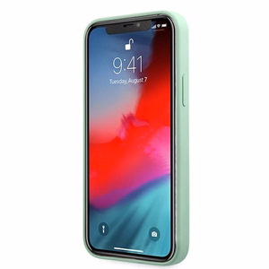 Guess Metal Logo Script apvalks iPhone 12 Pro Max 6.7" - zaļa