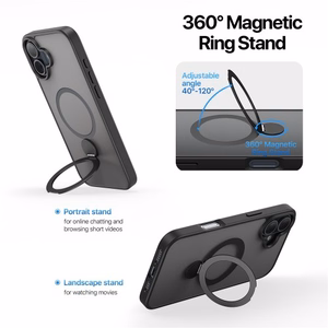 Telefona maciņš Dux Ducis Yind 360 Ring Stand Apple iPhone 16 Pro melns