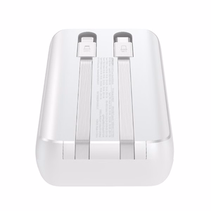 Mini portatīvais lādētājs Joyroom JR-PBC06 30W 10000mAh ar iebūvētiem kabeļiem (balts)