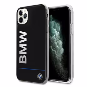 BMW Signature drukāts logotips iPhone apvalks iPhone 11 Pro - melns