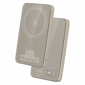 Blavec Portatīvais lādētājs 5000mAh BJ-04 Īpaši Plāns 7,8mm - Type C - 22,5W magnētiskā Magsafe 3 in 1 (PBBJ04-MC5GD) zelta stikls