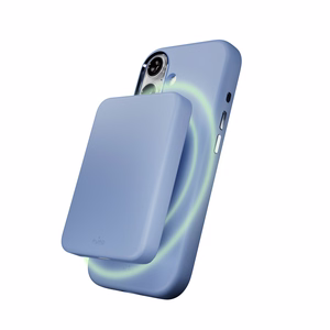 Чехол Puro Icon Mag Pro Liquid Silicone для iPhone 17, совместимый с MagSafe, с защитой камеры и алюминиевыми кнопками - синий