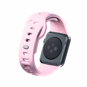 3mk silikona siksniņa Apple Watch, 42/44/45/46/49 mm, pūderrozā, lielais izmērs