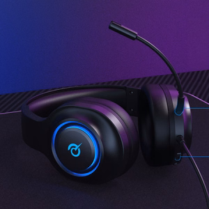 QCY V200 Pro Проводные Игровые Наушники с 7.1 Звуком и Съемным Микрофоном - Черный