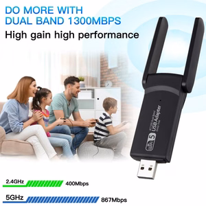 USB Wi-Fi adapteris Reach UWA-1 1300Mbps 802.11ac/a/b/g/n melns
