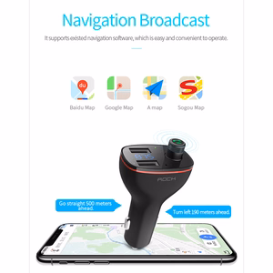 Rock Transmiter FM B300 MP3, Bluetooth - 2xUSB - black