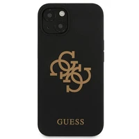 Guess GUHCP13SLS4GGBK iPhone 13 mini 5.4" melns/melns cietais apvalks Silikona 4G Logotipa