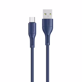 USAMS Kabelis U68 MICROUSB 2A FAST CHARGE 1M zils SJ502USB03 (US-SJ502)