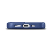 iCarer ādas apvalks iPhone 14 apvalks no dabīgās ādas zils (WMI14220705-BU) (MagSafe saderīgs)