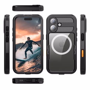 Crong Seal Cover IP68 ūdensizturīgs vāciņš ierīcei iPhone 17, melns