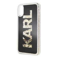 Karl Lagerfeld Karl Logo Glitter iPhone X/Xs viedtālruņa apvalks - melns