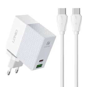 LDNIO A2620C sienas lādētājs USB, USB-C 65W + USB-C - USB-C kabelis
